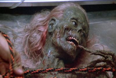 Female zombie tied up 