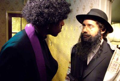 The Blaxorcist two men talking