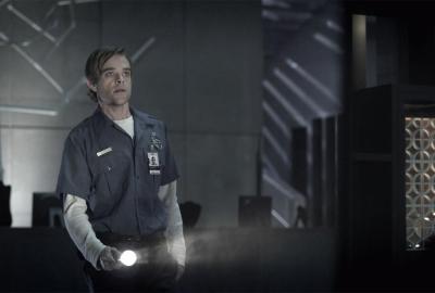 Mirrors 2 security guard with a flashlight