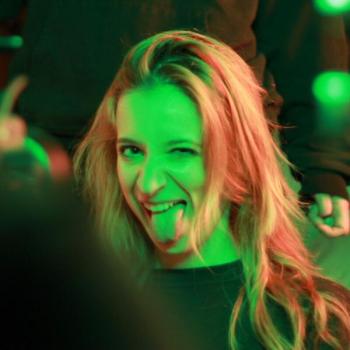 Adriana's portrait on set