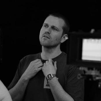 Eamonn on the set of 'Chimera'