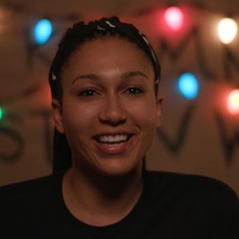 Photo of Sloan Turner Smiling on Set